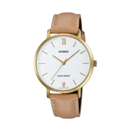 Casio General LTP-VT01GL-7B Brown Leather Band Women Watch